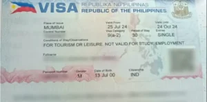 Philippines visa example